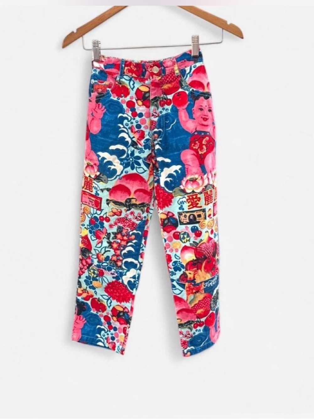 Vintage Oilily Vibrant Printed girl Pant whimsical artsy hippie Bohemian 9/10 yo